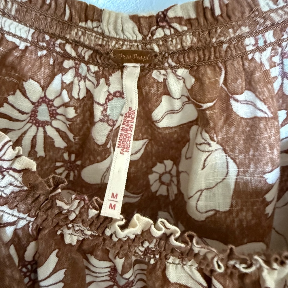 Free People miss daisy ruffle print top - Picture 2 of 4